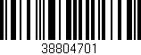 Código de barras (EAN, GTIN, SKU, ISBN): '38804701'