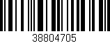 Código de barras (EAN, GTIN, SKU, ISBN): '38804705'