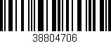 Código de barras (EAN, GTIN, SKU, ISBN): '38804706'