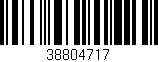 Código de barras (EAN, GTIN, SKU, ISBN): '38804717'