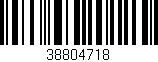 Código de barras (EAN, GTIN, SKU, ISBN): '38804718'