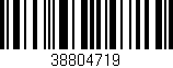 Código de barras (EAN, GTIN, SKU, ISBN): '38804719'