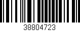 Código de barras (EAN, GTIN, SKU, ISBN): '38804723'