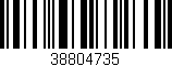 Código de barras (EAN, GTIN, SKU, ISBN): '38804735'