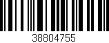 Código de barras (EAN, GTIN, SKU, ISBN): '38804755'
