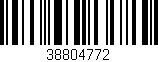 Código de barras (EAN, GTIN, SKU, ISBN): '38804772'