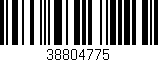 Código de barras (EAN, GTIN, SKU, ISBN): '38804775'