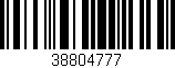 Código de barras (EAN, GTIN, SKU, ISBN): '38804777'
