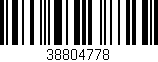 Código de barras (EAN, GTIN, SKU, ISBN): '38804778'