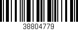 Código de barras (EAN, GTIN, SKU, ISBN): '38804779'