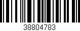 Código de barras (EAN, GTIN, SKU, ISBN): '38804783'