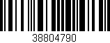 Código de barras (EAN, GTIN, SKU, ISBN): '38804790'