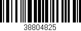 Código de barras (EAN, GTIN, SKU, ISBN): '38804825'