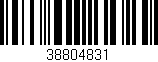 Código de barras (EAN, GTIN, SKU, ISBN): '38804831'