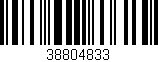 Código de barras (EAN, GTIN, SKU, ISBN): '38804833'