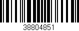 Código de barras (EAN, GTIN, SKU, ISBN): '38804851'