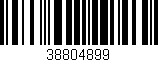 Código de barras (EAN, GTIN, SKU, ISBN): '38804899'