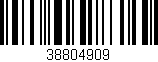 Código de barras (EAN, GTIN, SKU, ISBN): '38804909'