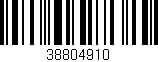 Código de barras (EAN, GTIN, SKU, ISBN): '38804910'