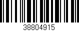 Código de barras (EAN, GTIN, SKU, ISBN): '38804915'