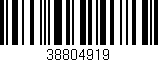 Código de barras (EAN, GTIN, SKU, ISBN): '38804919'