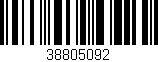 Código de barras (EAN, GTIN, SKU, ISBN): '38805092'