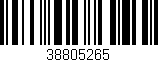 Código de barras (EAN, GTIN, SKU, ISBN): '38805265'