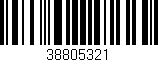 Código de barras (EAN, GTIN, SKU, ISBN): '38805321'
