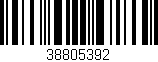 Código de barras (EAN, GTIN, SKU, ISBN): '38805392'