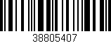 Código de barras (EAN, GTIN, SKU, ISBN): '38805407'