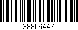 Código de barras (EAN, GTIN, SKU, ISBN): '38806447'