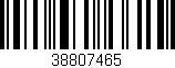 Código de barras (EAN, GTIN, SKU, ISBN): '38807465'