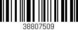 Código de barras (EAN, GTIN, SKU, ISBN): '38807509'