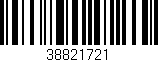 Código de barras (EAN, GTIN, SKU, ISBN): '38821721'