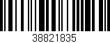 Código de barras (EAN, GTIN, SKU, ISBN): '38821835'