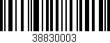 Código de barras (EAN, GTIN, SKU, ISBN): '38830003'