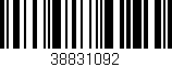 Código de barras (EAN, GTIN, SKU, ISBN): '38831092'