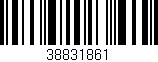 Código de barras (EAN, GTIN, SKU, ISBN): '38831861'