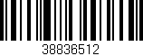 Código de barras (EAN, GTIN, SKU, ISBN): '38836512'