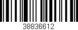 Código de barras (EAN, GTIN, SKU, ISBN): '38836612'