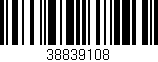 Código de barras (EAN, GTIN, SKU, ISBN): '38839108'