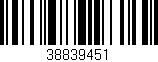 Código de barras (EAN, GTIN, SKU, ISBN): '38839451'