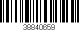 Código de barras (EAN, GTIN, SKU, ISBN): '38840659'