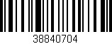 Código de barras (EAN, GTIN, SKU, ISBN): '38840704'
