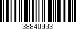 Código de barras (EAN, GTIN, SKU, ISBN): '38840993'