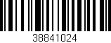 Código de barras (EAN, GTIN, SKU, ISBN): '38841024'