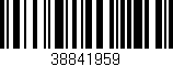 Código de barras (EAN, GTIN, SKU, ISBN): '38841959'
