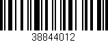 Código de barras (EAN, GTIN, SKU, ISBN): '38844012'