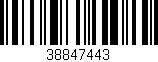 Código de barras (EAN, GTIN, SKU, ISBN): '38847443'