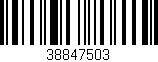 Código de barras (EAN, GTIN, SKU, ISBN): '38847503'